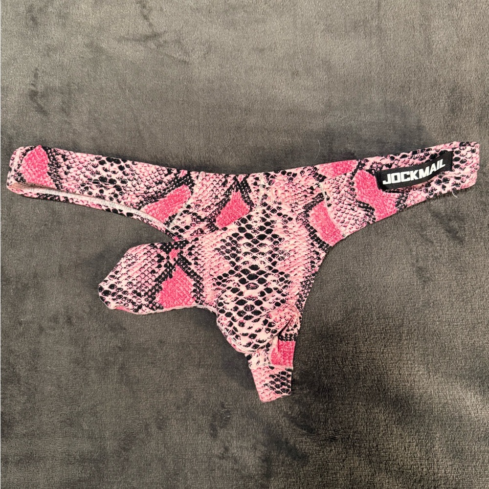 Jockmail Pink Snake Print Underwear